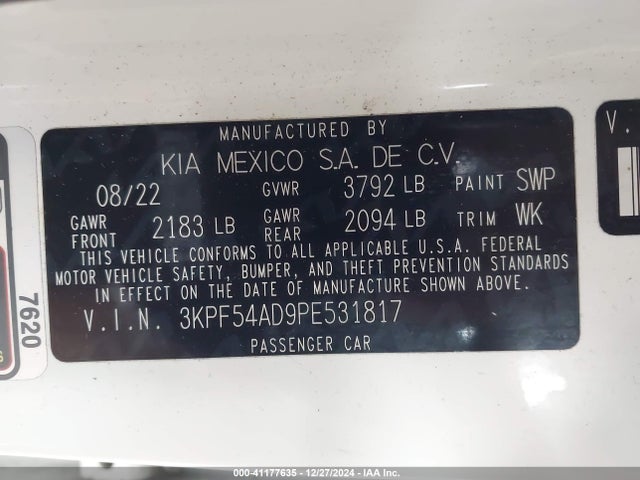 KIA Forte Gt-line 2023 3KPF54AD9PE531817 Image 9