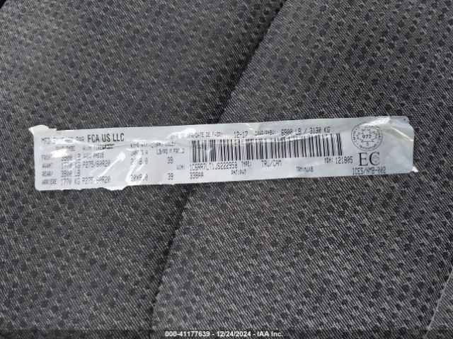 1C6RR7LT1JS222958 RAM 1500 Slt