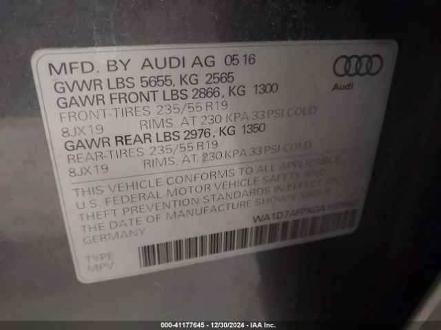 WA1D7AFPXGA150462 Audi Q5 3.0t Premium Plus