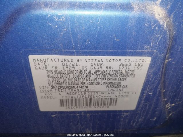 3N1CP5DV2ML474278 Nissan Kicks Sr Xtronic Cvt