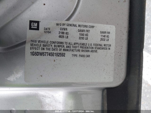2005 CADILLAC STS 1G6DW677450182592 Photo 8