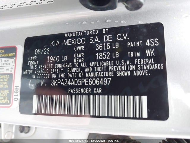 KIA RIO LX 2023 3KPA24AD5PE606497 Image 9