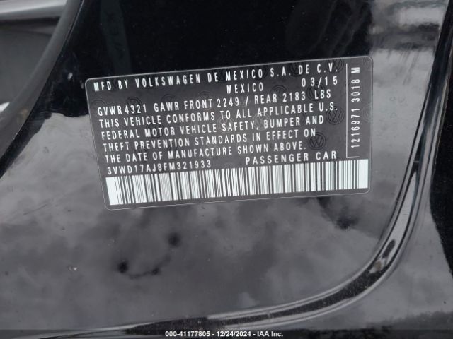 3VWD17AJ8FM321933 Volkswagen Jetta 1.8t Se