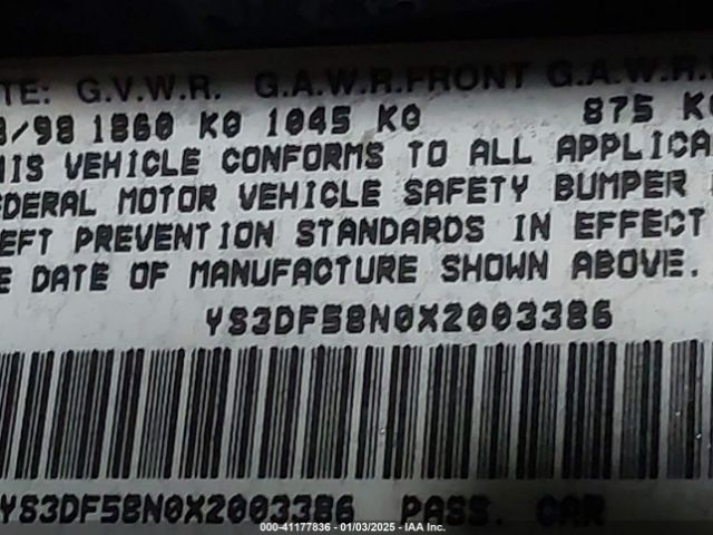 1999 SAAB 9-3 YS3DF58N0X2003386 Photo 8