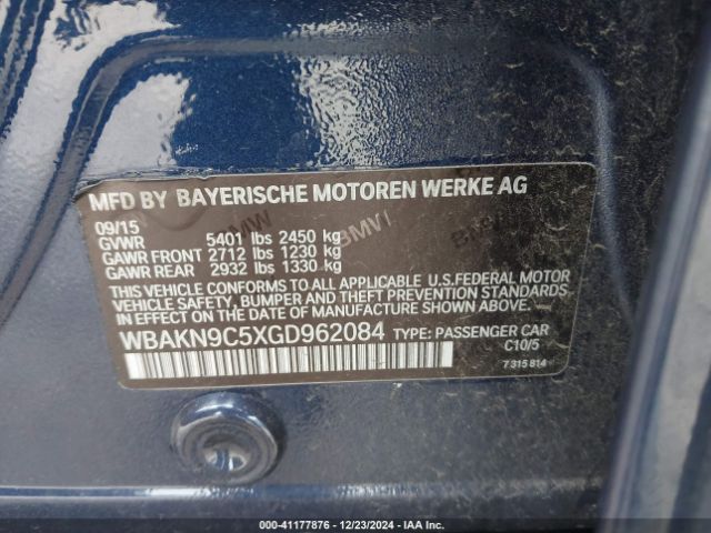 WBAKN9C5XGD962084 BMW 550i