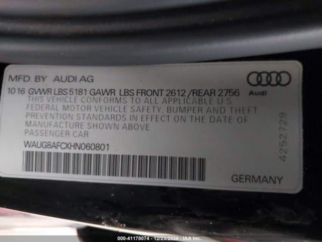 WAUG8AFCXHN060801 Audi A6 2.0t Premium