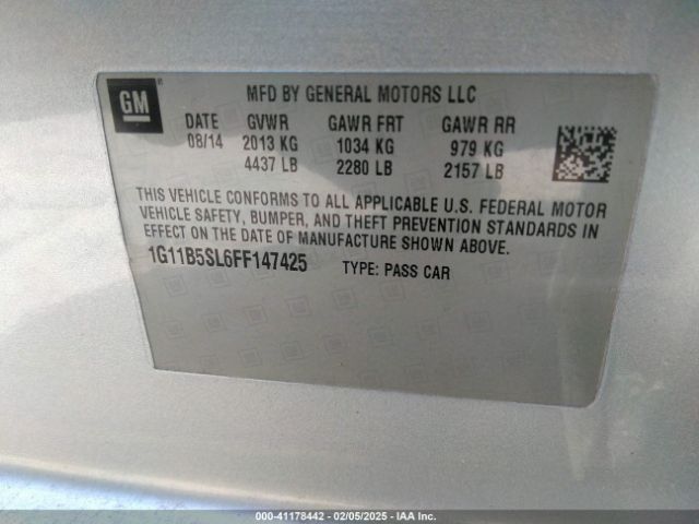 1G11B5SL6FF147425 Chevrolet MALIBU LS