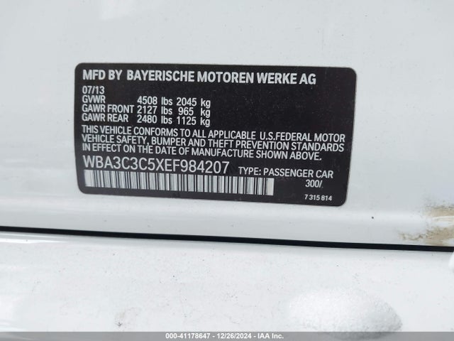 WBA3C3C5XEF984207 BMW 320i Xdrive