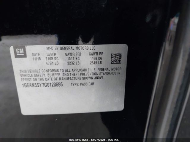 1G6AN5SY7G0123586 Cadillac ATS-V