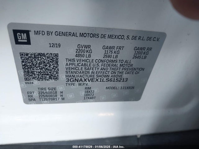 Chevrolet Equinox Awd Lt 2.0l Turbo 2020 3GNAXVEX1LS615213 Image 9