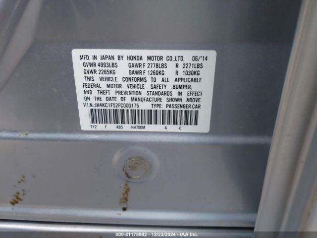 JH4KC1F52FC000175 Acura RLX