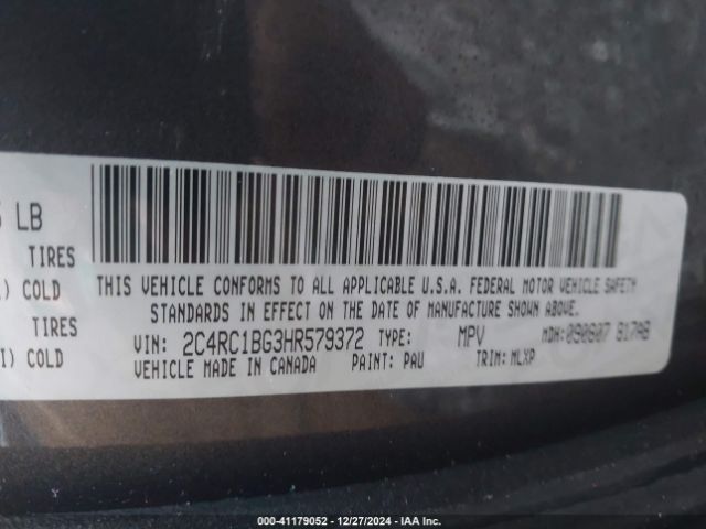 2C4RC1BG3HR579372 Chrysler Pacifica Touring-l