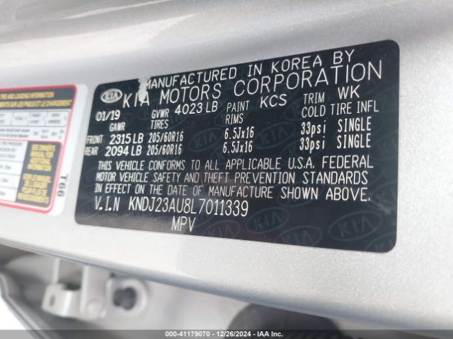 KNDJ23AU8L7011339 KIA SOUL LX