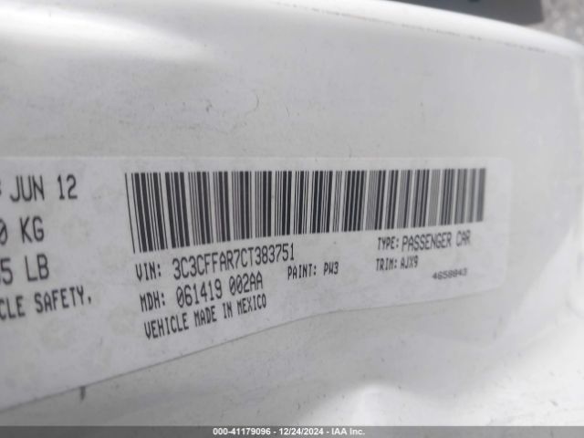 2012 FIAT 500 3C3CFFAR7CT383751 Photo 8