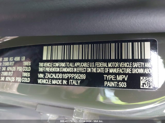 ZACNJDB16PPP56269 Jeep Renegade Upland 4x4