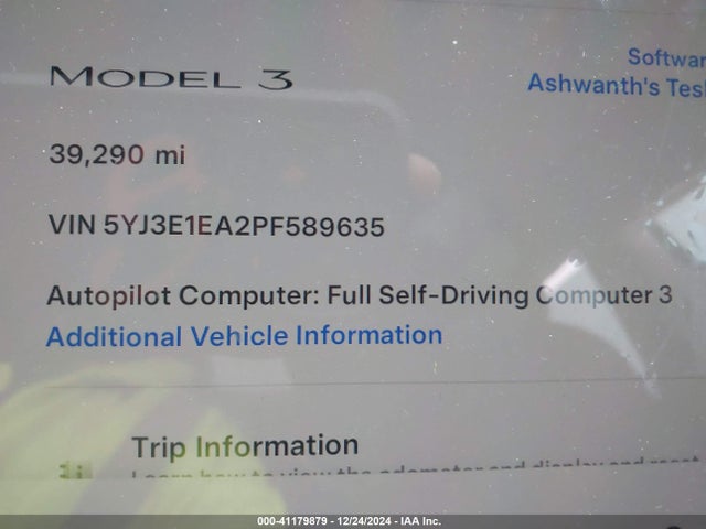 2023 TESLA MODEL 3 5YJ3E1EA2PF589635 Photo 6