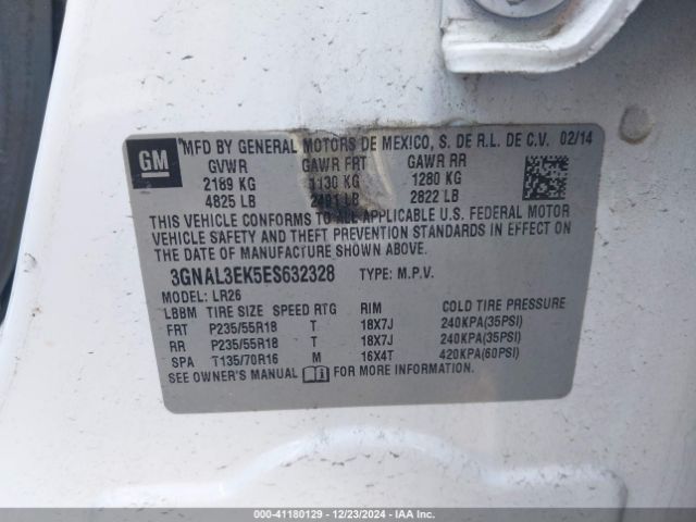 3GNAL3EK5ES632328 Chevrolet Captiva Sport Lt