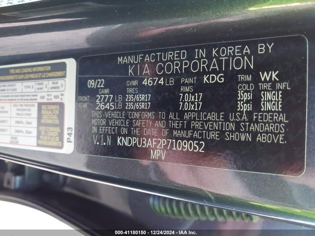 KIA Sportage Lx 2023 KNDPU3AF2P7109052 Image 9
