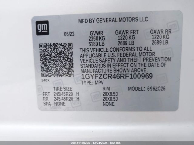 1GYFZCR46RF100969 Cadillac Xt4 Fwd Premium Luxury