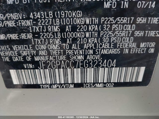 JF2GPACC7EG323404 Subaru Xv Crosstrek 2.0i Premium