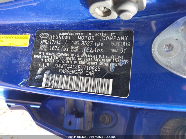 Hyundai ACCENT GLS 2014 KMHCT4AE4EU710925 Image 9