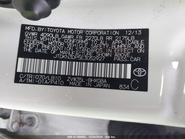 Toyota Prius Plug-in Advanced 2014 JTDKN3DP5E3052927 Image 9