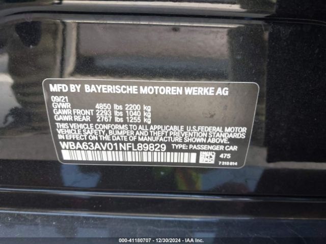 2022 BMW 430I GRAN COUPE WBA63AV01NFL89829 Photo 8