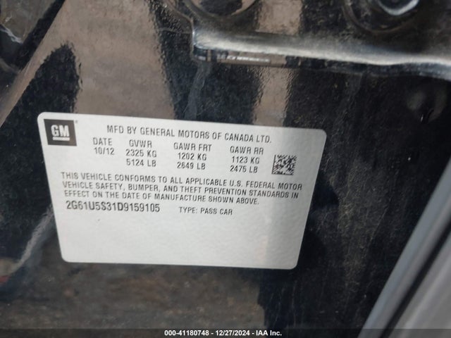 2013 CADILLAC XTS 2G61U5S31D9159105 Photo 8