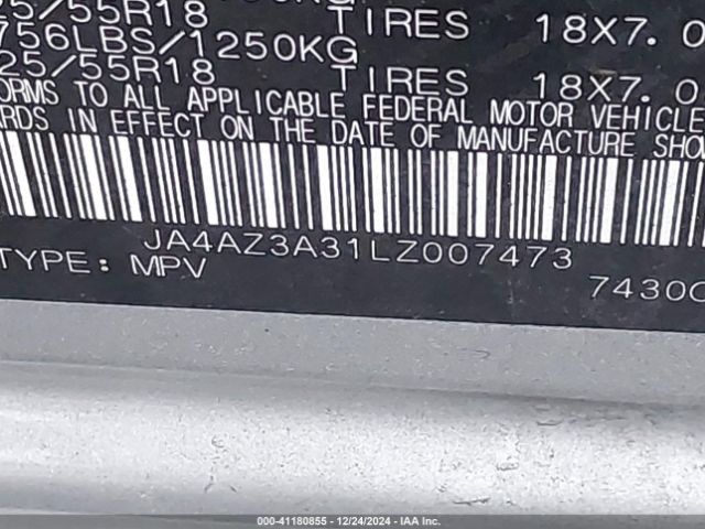 2020 MITSUBISHI OUTLANDER JA4AZ3A31LZ007473 Photo 8