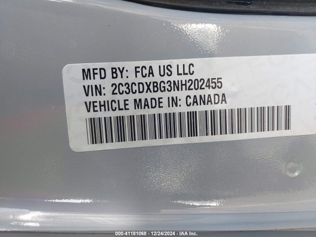Dodge Charger Sxt Rwd 2022 2C3CDXBG3NH202455 Image 9