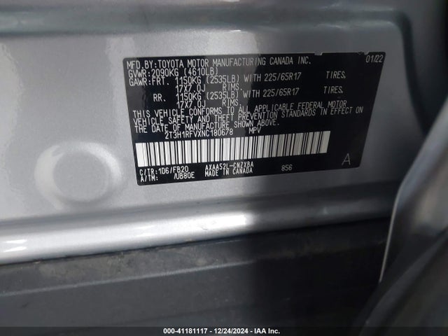 Toyota RAV4 LE 2022 2T3H1RFVXNC180678 Image 9