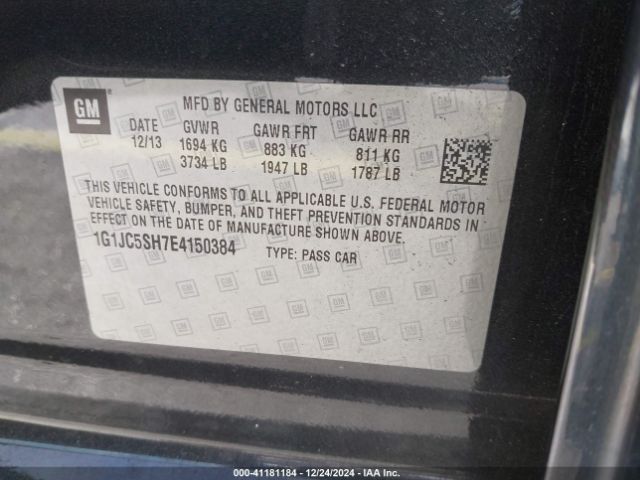 1G1JC5SH7E4150384 Chevrolet Sonic Lt Auto
