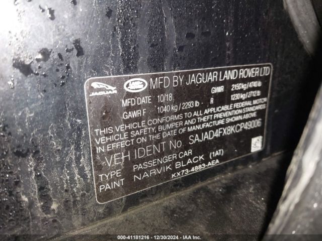 SAJAD4FX8KCP49006 Jaguar Xe 25t Premium