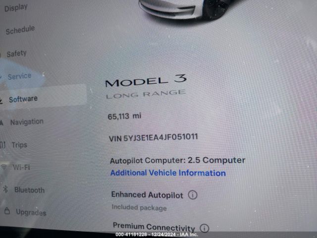 5YJ3E1EA4JF051011 Tesla Model 3 Long Range/mid Range