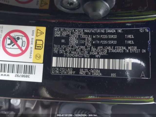2T2BZMCA8HC071602 Lexus RX 350