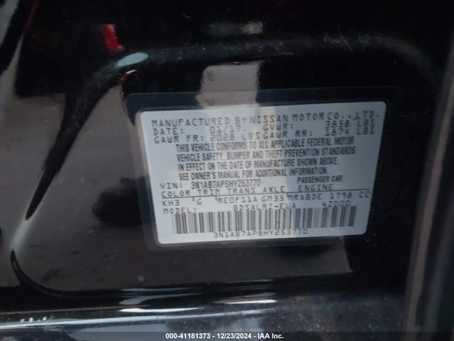 Nissan SENTRA SR 2017 3N1AB7AP8HY253770 Image 9