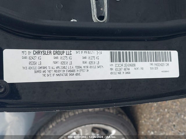Chrysler 300 Srt8 2014 2C3CCAFJ5EH206898 Image 9