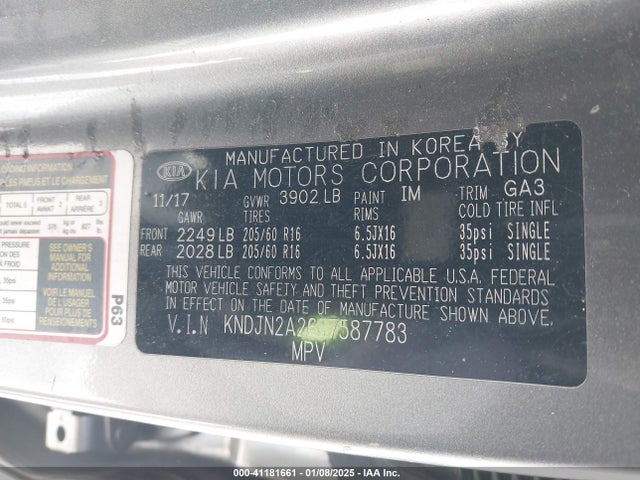 KIA Soul ! 2018 KNDJN2A26J7587783 Image 9
