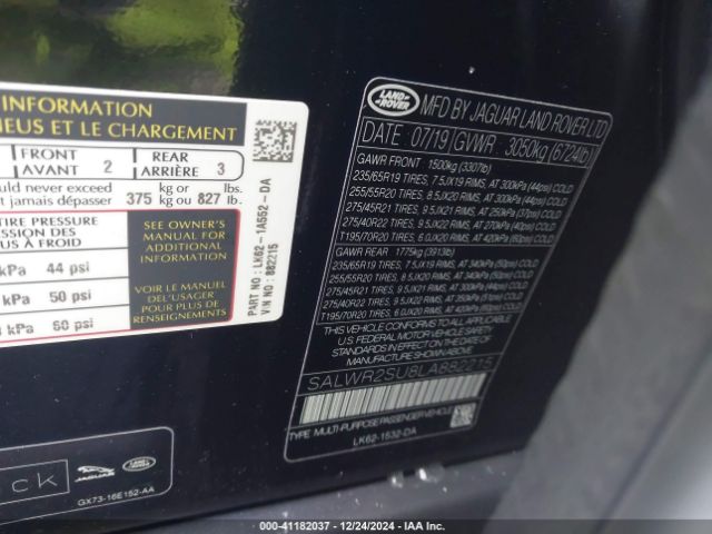 2020 LAND ROVER RANGE ROVER SPORT SALWR2SU8LA882215 Photo 8