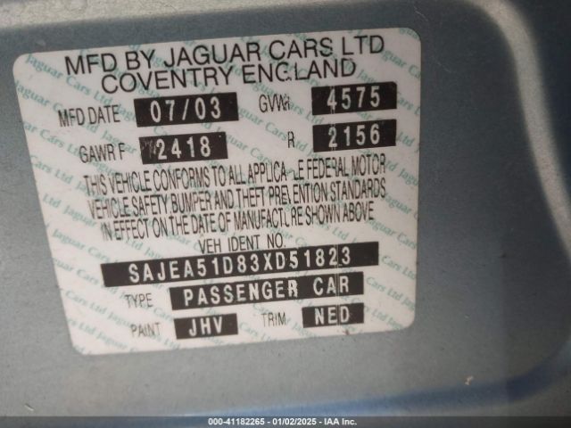 2003 JAGUAR X-TYPE SAJEA51D83XD51823 Photo 8