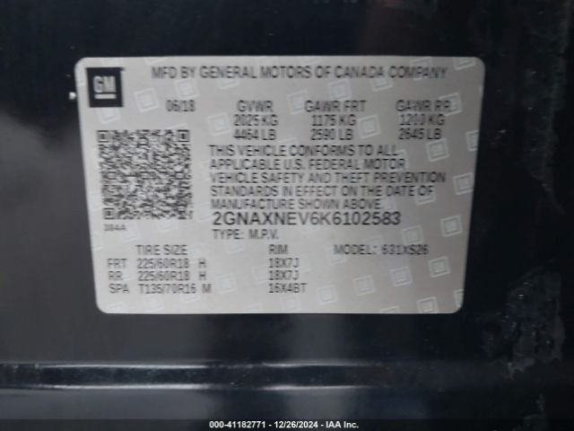 2GNAXNEV6K6102583 Chevrolet Equinox Premier