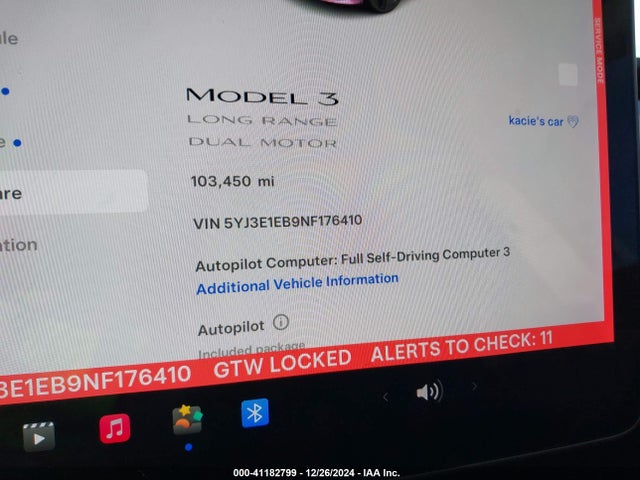 2022 TESLA MODEL 3 5YJ3E1EB9NF176410 Photo 6