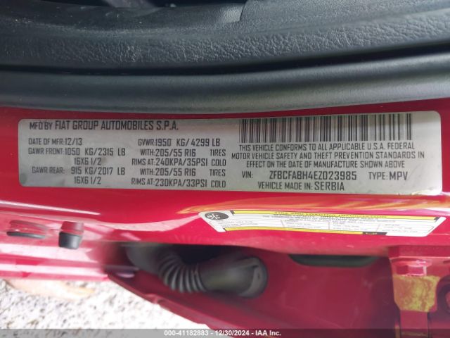 ZFBCFABH4EZ023985 Fiat 500l Easy