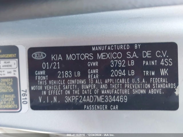 KIA mpi nu 2021 3KPF24AD7ME334469 Image 28