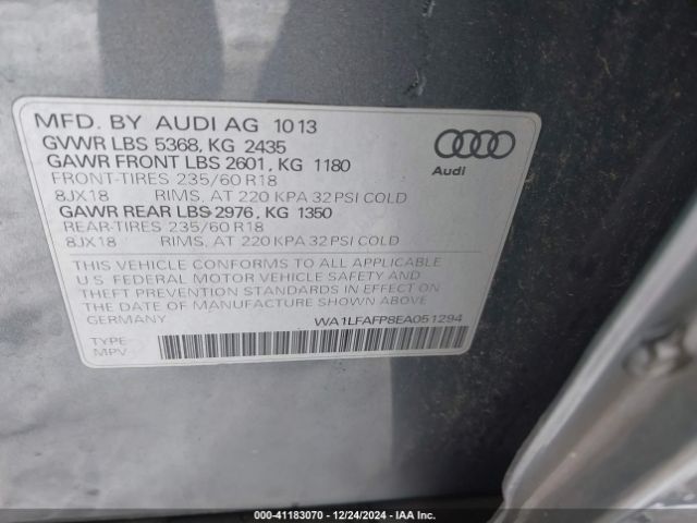 WA1LFAFP8EA051294 Audi Q5 2.0t Premium