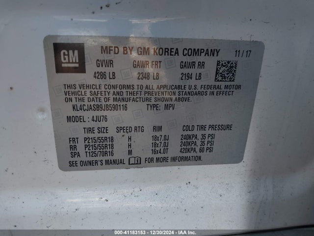 Buick Encore Preferred 2018 KL4CJASB9JB590116 Image 9