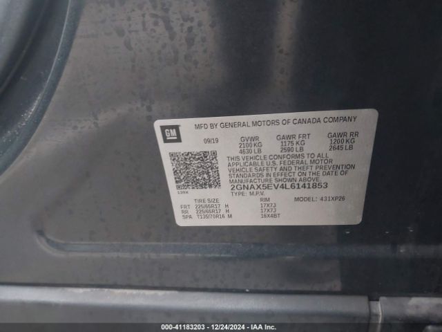 2020 CHEVROLET EQUINOX 2GNAX5EV4L6141853 Photo 8