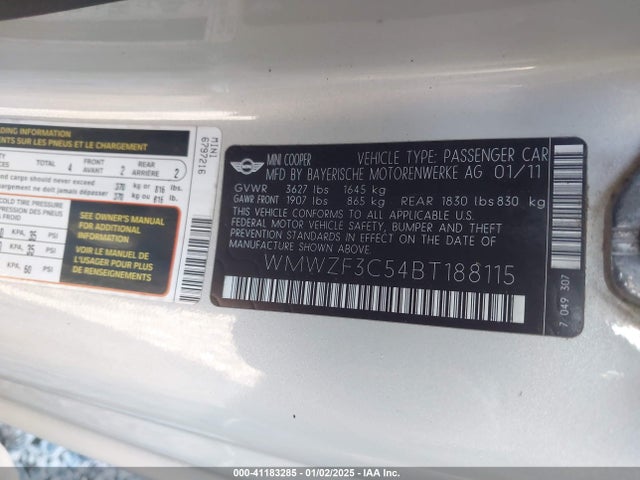 2011 MINI COOPER CLUBMAN WMWZF3C54BT188115 Photo 8