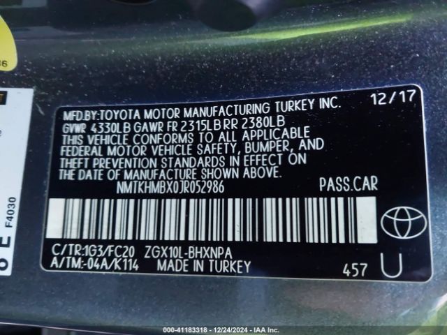 NMTKHMBX0JR052986 Toyota C-HR XLE