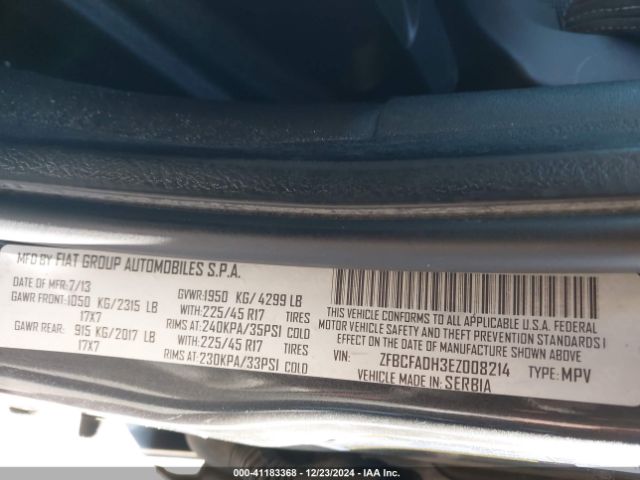 ZFBCFADH3EZ008214 Fiat 500L TREKKING